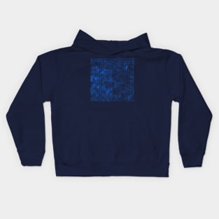 Abstract watercolor pattern - blue Kids Hoodie